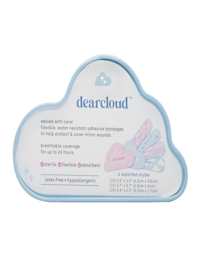 dearcloud Dreamy Daze Comfort Bandages with Reusable Tin 30 ct - Waterproof, Latex-Free Bandages, Hypoallergenic - Variety Pack (Dreamy Daze) - Image 2